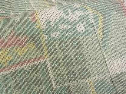 平和屋着物■上質な紬　色紙風景文　逸品　DAAE4507jm
