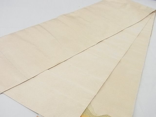平和屋着物◎綴れ 太鼓柄袋帯 道長文 金銀糸 正絹 逸品 AAAG8406Abw