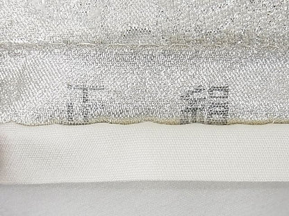 平和屋着物◎六通柄袋帯 絵巻花文 プラチナ二重織 正絹 逸品 AAAG8409Abw