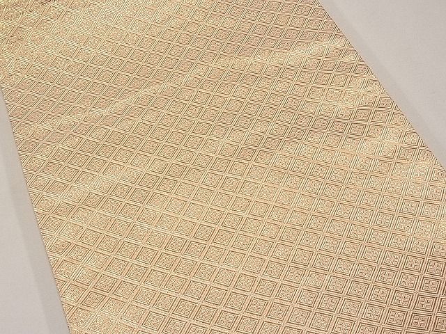 平和屋着物◎佐賀錦 六通柄袋帯 地紙花鳥文 金糸 逸品 CAAE3608ku