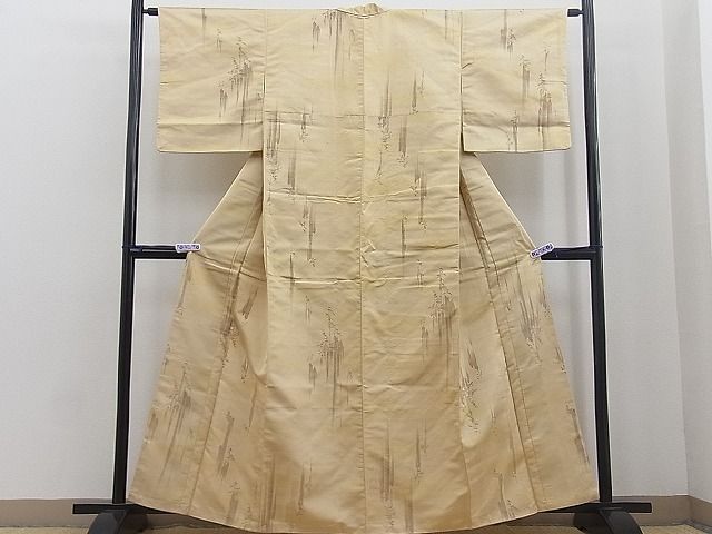 平和屋着物■上質な紬　風景文　逸品　BAAF1801mz