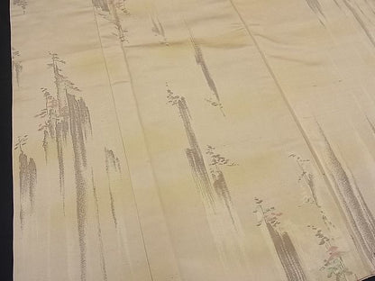 平和屋着物■上質な紬　風景文　逸品　BAAF1801mz