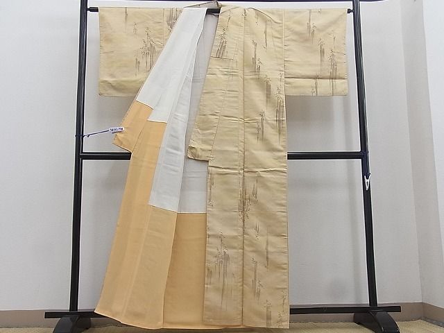 平和屋着物■上質な紬　風景文　逸品　BAAF1801mz