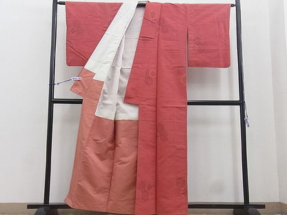 平和屋着物■上質な紬　亀甲花文　逸品　BAAF1815mz