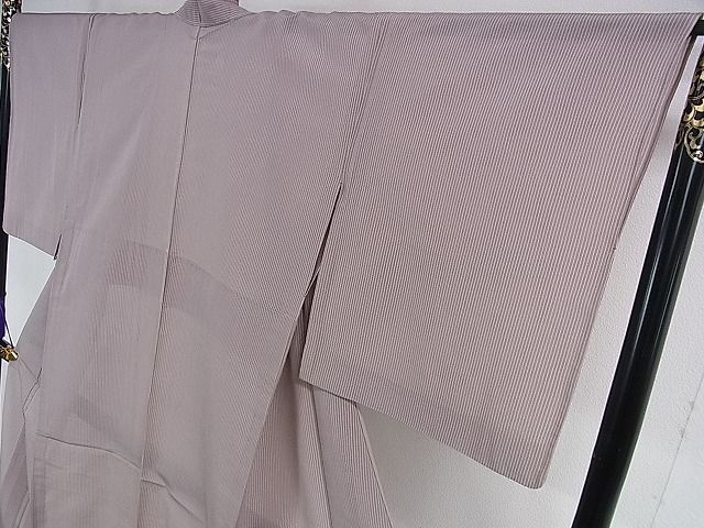 平和屋本店■極上　夏物　伝統工芸　明石縮　縞　証紙付き　逸品　DZAA0973kh4