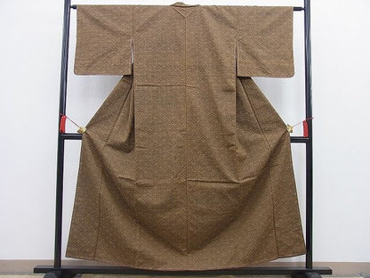 平和屋着物■上質な紬 七宝文 逸品 BAAE9484ct