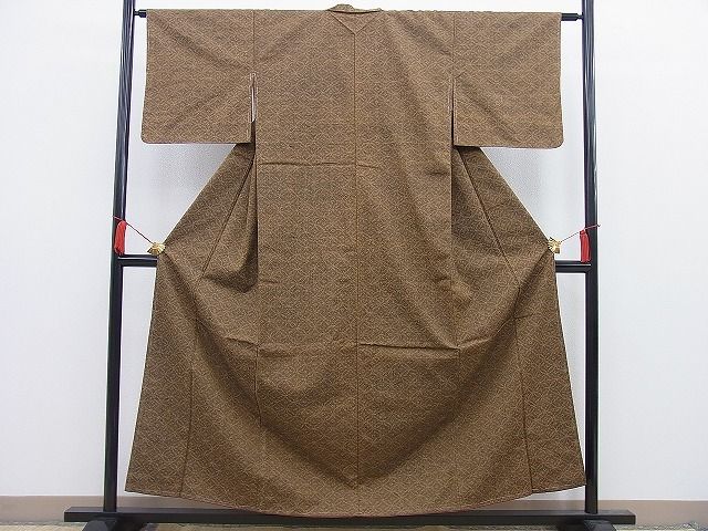 平和屋着物■上質な紬 七宝文 逸品 BAAE9484ct