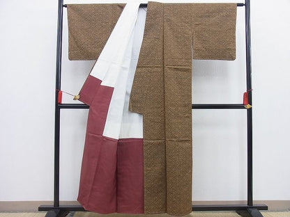 平和屋着物■上質な紬 七宝文 逸品 BAAE9484ct