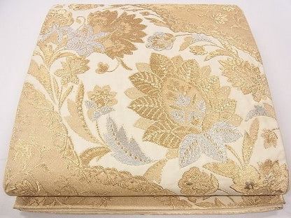 平和屋着物◎六通柄袋帯 花唐草文 金銀糸 逸品 CAAE4258eg