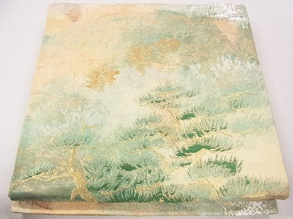 平和屋着物◎六通柄袋帯 日本の旅 兼六園 金銀糸 逸品 CAAE4256eg