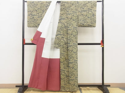 平和屋着物■上質な紬 風景文 逸品 BAAF5023fc