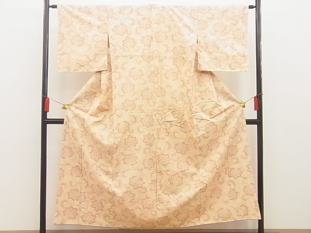 平和屋着物■上質な紬 唐草文 逸品 BAAF5038fc