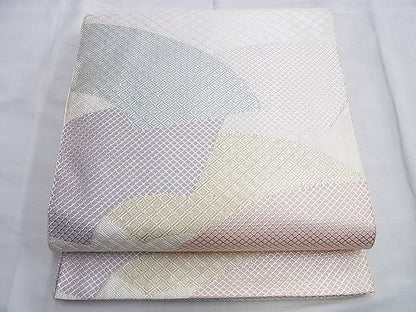 平和屋着物◎佐賀錦 六通柄袋帯 地紙重ね文 銀糸 逸品 BAAF6802ow
