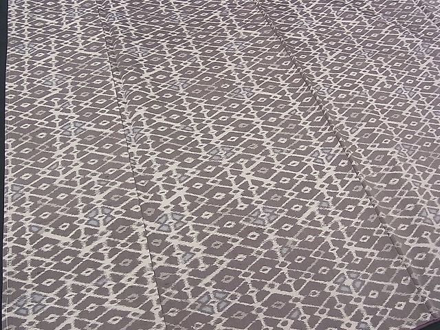 平和屋着物■上質な紬　菱つなぎ　逸品　未使用　BAAF1002hv