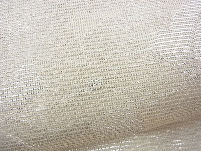 平和屋着物■夏物 六通柄袋帯 流水草花文 銀糸 逸品 BAAF2267du