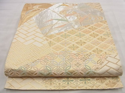 平和屋着物◎六通柄袋帯 唐織 吉祥文 金銀糸 逸品 BAAF1480qt