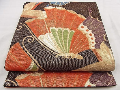 平和屋着物◎六通柄袋帯 舞蝶文 金糸 逸品 BAAF1489qt