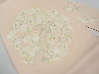 期間限定セール20％off●極上　京都祇園の老舗　ぎをん齋藤　塩瀬　九寸名古屋帯　刺繍　枝桜　金糸　逸品　CYAA0140s4