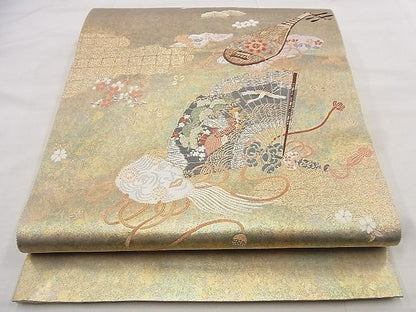平和屋着物◎六通柄袋帯 唐織 瑞宝乃匠 金銀糸 引箔 逸品 BAAF1503qt