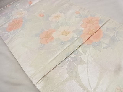 平和屋着物◎六通柄袋帯 唐織 草花文 金糸 引箔 やまとオリジナル 逸品 BAAF1533qt