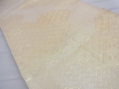 平和屋着物◎佐賀錦 全通柄袋帯 雲 金糸 逸品 BAAF2211du