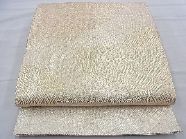 平和屋着物◎佐賀錦 全通柄袋帯 雲 金糸 逸品 BAAF2211du