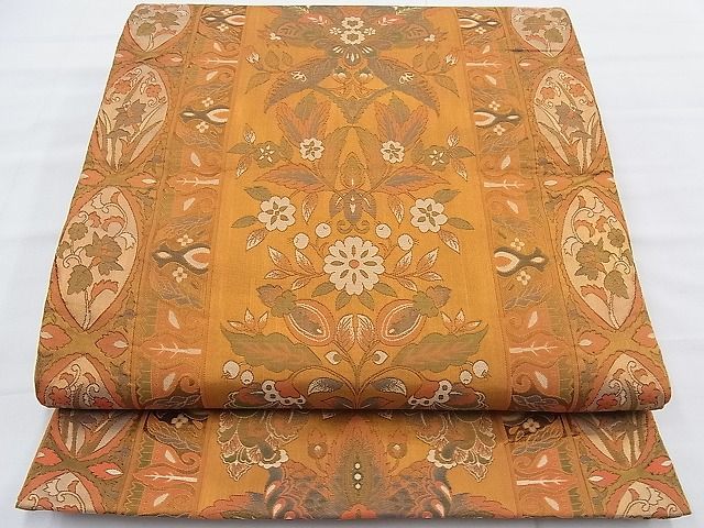 平和屋着物◎六通柄袋帯 更紗花文 逸品 BAAF2223du