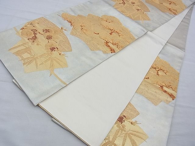 平和屋着物◎六通柄袋帯 松竹梅 金糸 引箔 逸品 BAAF2225du