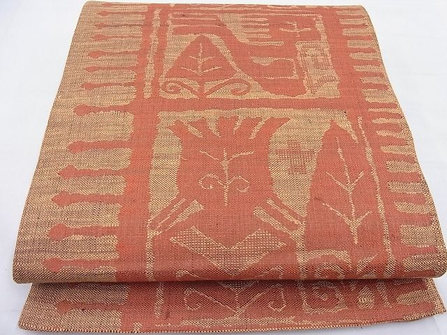 平和屋着物◎西陣 六通柄袋帯 草花文 逸品 BAAF2557ea