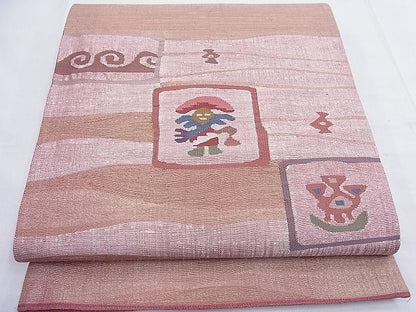 平和屋着物◎太鼓柄袋帯 吉祥文 金糸 逸品 BAAF2594ea