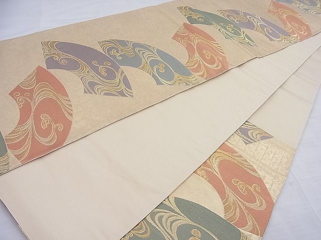 平和屋着物◎六通柄袋帯 琳派文様 金糸 引箔 逸品 BAAF2698ea
