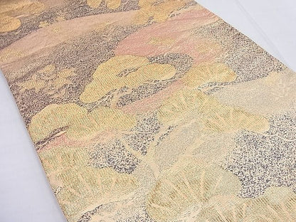 平和屋着物◎六通柄袋帯 松 金糸 逸品 BAAF4417ea