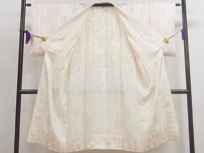 平和屋着物■上質な長襦袢 無双仕立て 立涌草花地紋 逸品 CAAE2642ev