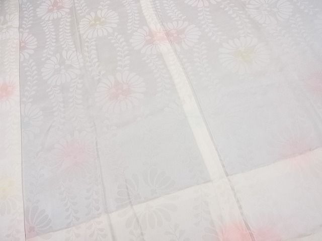 平和屋着物■上質な長襦袢 無双仕立て 立涌草花地紋 逸品 CAAE2642ev