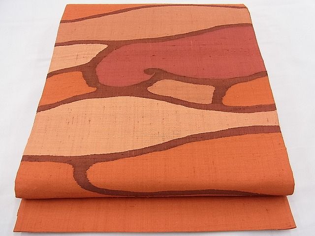 平和屋着物◎太鼓柄袋帯 紬地 流水文 逸品 BAAE9353hz