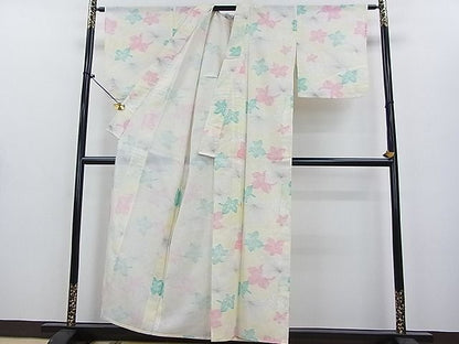 平和屋着物■夏物　小紋　舞花文　洗える着物　DAAE3308fe