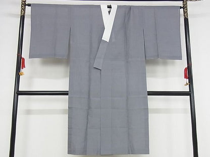 平和屋本店■極上　夏物　明石縮・長襦袢セット　縞　やまと誂製　正絹　逸品　未使用　KAAA1256kk4