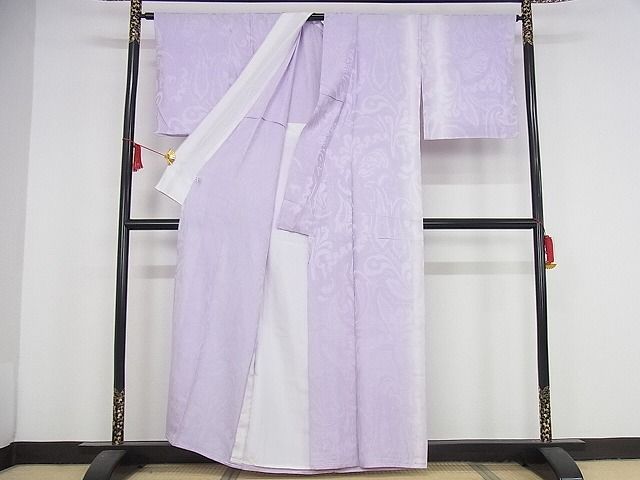 平和屋本店▽極上 城戸隼人 訪問着 単衣 更紗花文 暈し染め 正絹 逸品 KAAA1264kk4