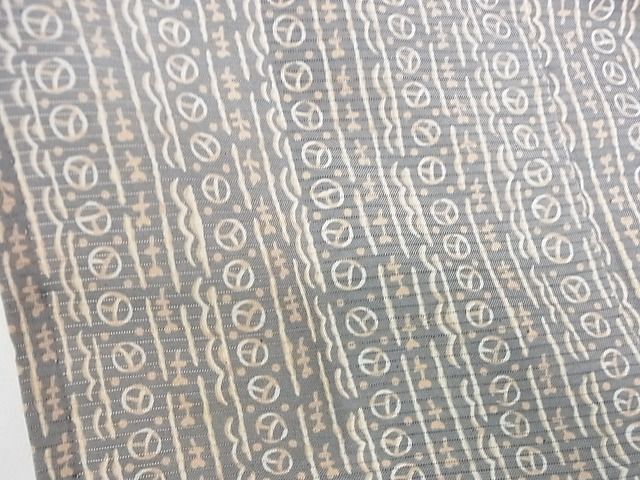 平和屋着物■夏物　小紋　絽　抽象文様　逸品　DAAE5630op