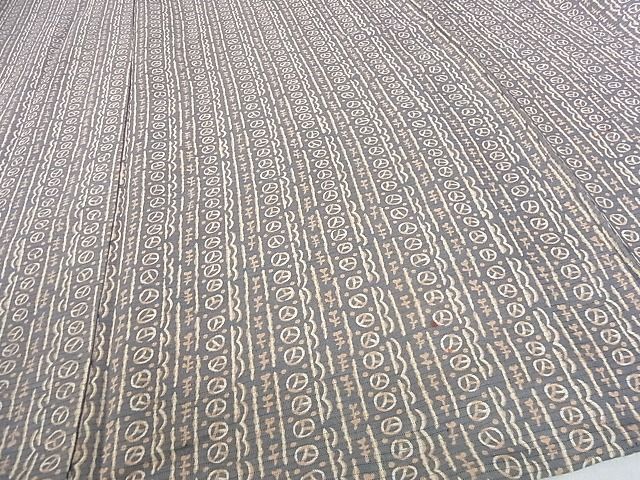 平和屋着物■夏物　小紋　絽　抽象文様　逸品　DAAE5630op