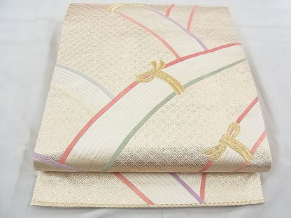 平和屋着物◎六通柄袋帯 唐織 籬花文 金糸 逸品 BAAF0528jm