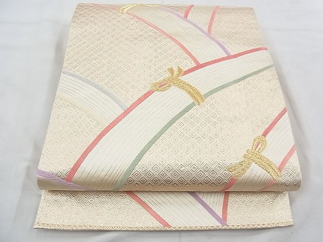 平和屋着物◎六通柄袋帯 唐織 籬花文 金糸 逸品 BAAF0528jm