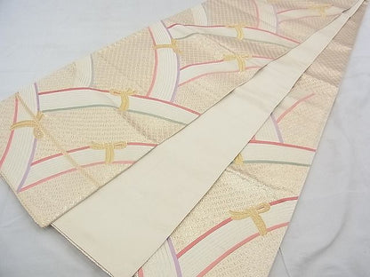 平和屋着物◎六通柄袋帯 唐織 籬花文 金糸 逸品 BAAF0528jm