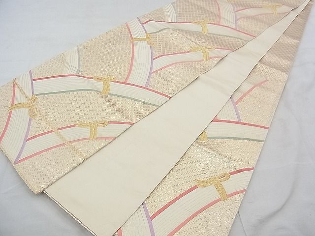 平和屋着物◎六通柄袋帯 唐織 籬花文 金糸 逸品 BAAF0528jm