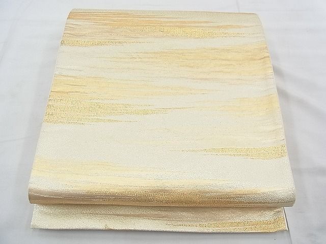 平和屋着物◎六通柄袋帯 琳巴つづれ織 霞文 金糸 逸品 BAAF0555jm
