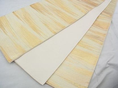 平和屋着物◎六通柄袋帯 琳巴つづれ織 霞文 金糸 逸品 BAAF0555jm