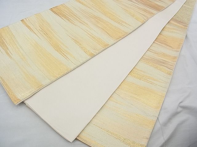 平和屋着物◎六通柄袋帯 琳巴つづれ織 霞文 金糸 逸品 BAAF0555jm