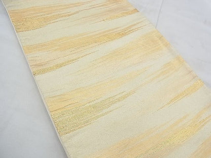 平和屋着物◎六通柄袋帯 琳巴つづれ織 霞文 金糸 逸品 BAAF0555jm