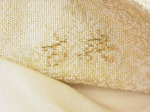 平和屋着物◎六通柄袋帯 琳巴つづれ織 霞文 金糸 逸品 BAAF0555jm