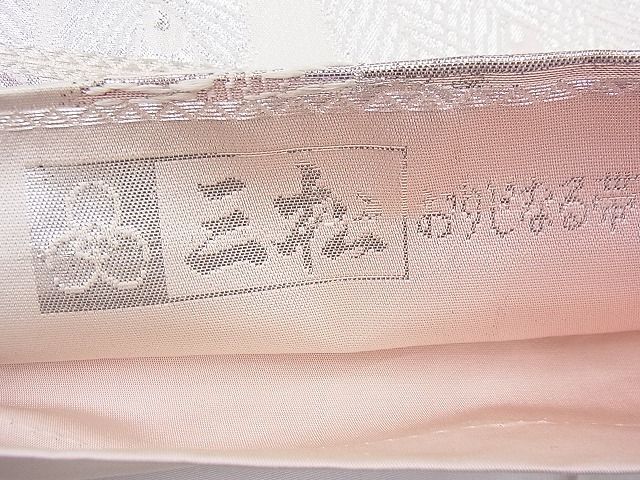 平和屋着物◎六通柄袋帯 扇面孔雀花文 金銀糸 逸品 BAAF0564jm